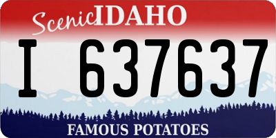 ID license plate I637637