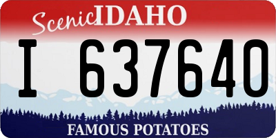 ID license plate I637640
