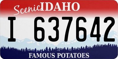 ID license plate I637642