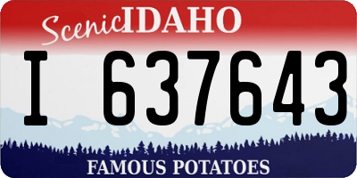 ID license plate I637643