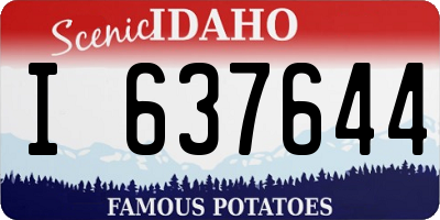 ID license plate I637644