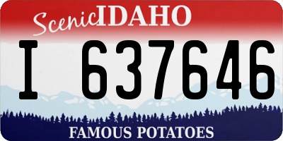 ID license plate I637646