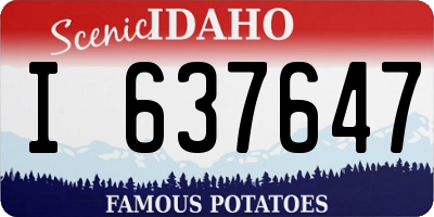 ID license plate I637647