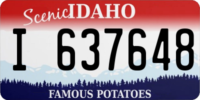 ID license plate I637648