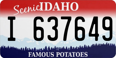 ID license plate I637649
