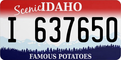 ID license plate I637650