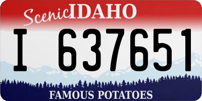 ID license plate I637651