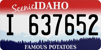 ID license plate I637652