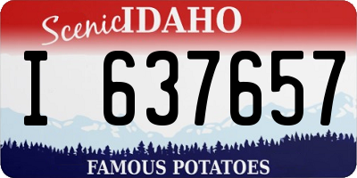 ID license plate I637657