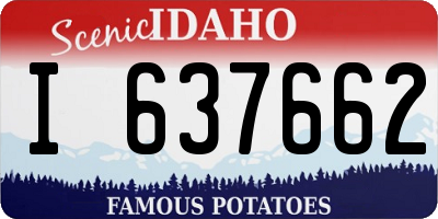 ID license plate I637662