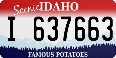 ID license plate I637663