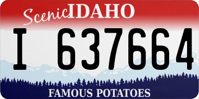 ID license plate I637664