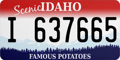 ID license plate I637665
