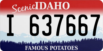 ID license plate I637667
