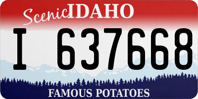 ID license plate I637668