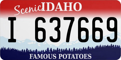 ID license plate I637669