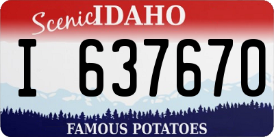ID license plate I637670
