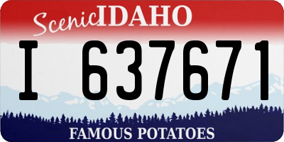 ID license plate I637671