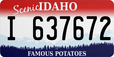 ID license plate I637672