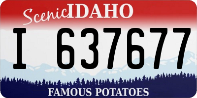 ID license plate I637677