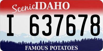 ID license plate I637678