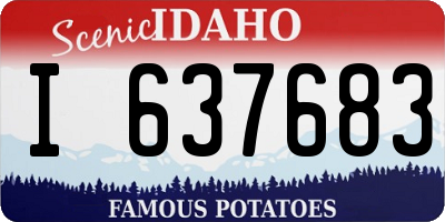 ID license plate I637683