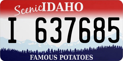 ID license plate I637685