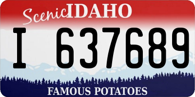 ID license plate I637689