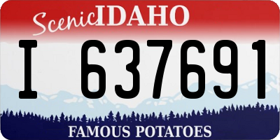 ID license plate I637691
