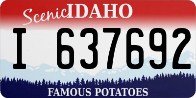 ID license plate I637692