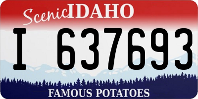 ID license plate I637693