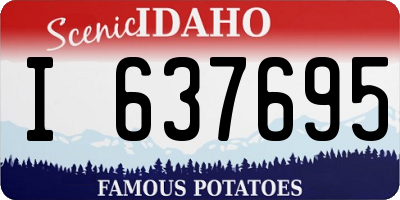 ID license plate I637695