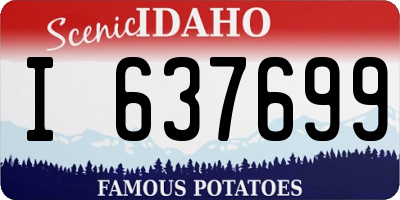ID license plate I637699