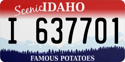 ID license plate I637701