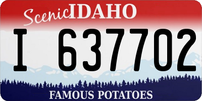 ID license plate I637702