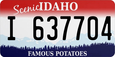 ID license plate I637704