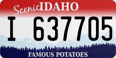 ID license plate I637705
