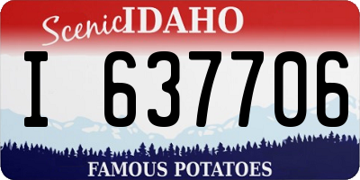 ID license plate I637706