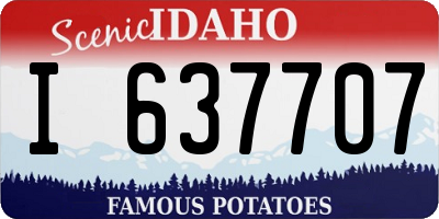 ID license plate I637707