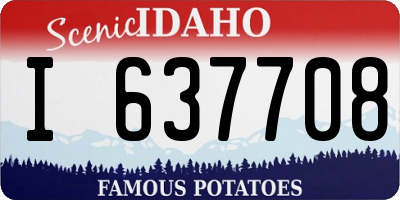 ID license plate I637708