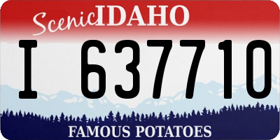 ID license plate I637710