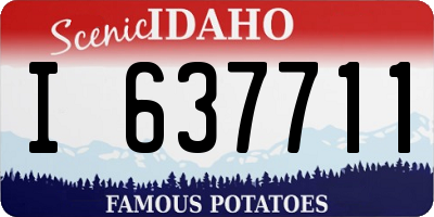 ID license plate I637711