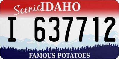 ID license plate I637712