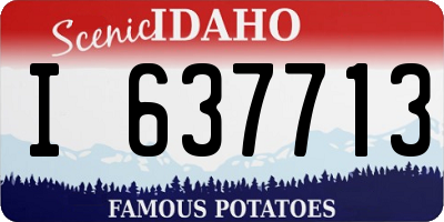 ID license plate I637713