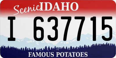 ID license plate I637715