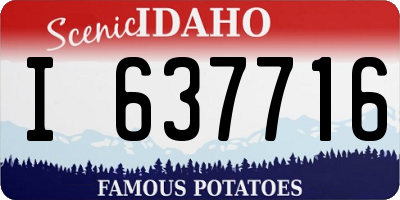 ID license plate I637716