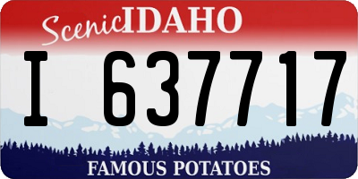 ID license plate I637717