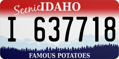 ID license plate I637718