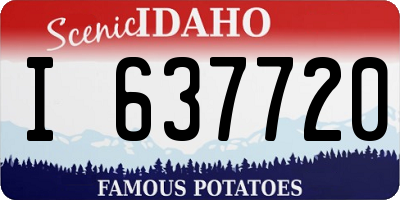 ID license plate I637720