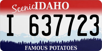 ID license plate I637723